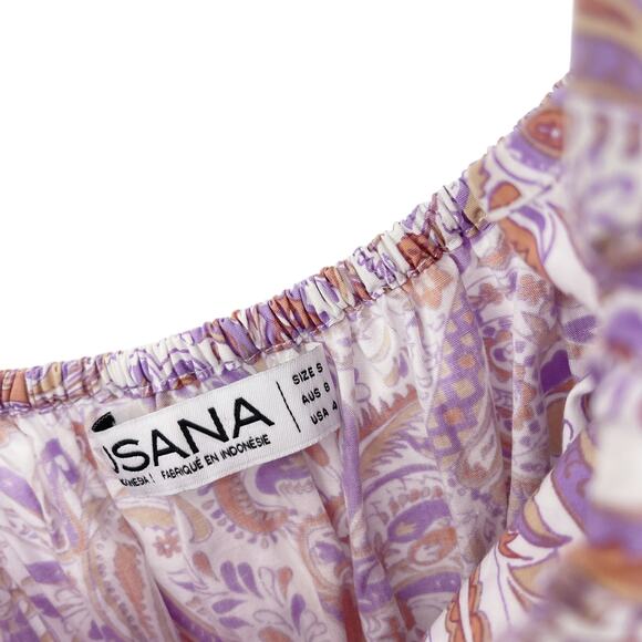 Lusana Rosa Mini Dress in Crystal Purple Paisley Size Small Sundress Australian - Picture 5 of 8